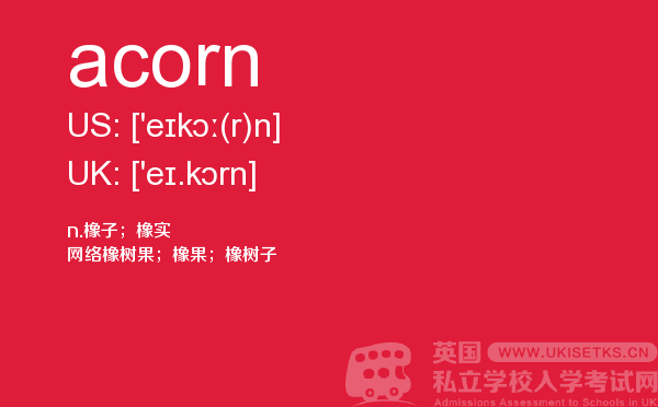 【acorn】 - UKiset备考词汇