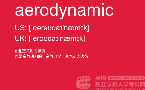 【aerodynamic】 - UKiset备考词汇