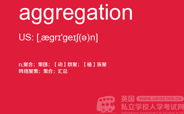 【aggregation】 - UKiset备考词汇