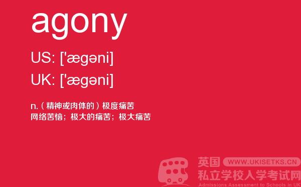 【agony】 - UKiset备考词汇