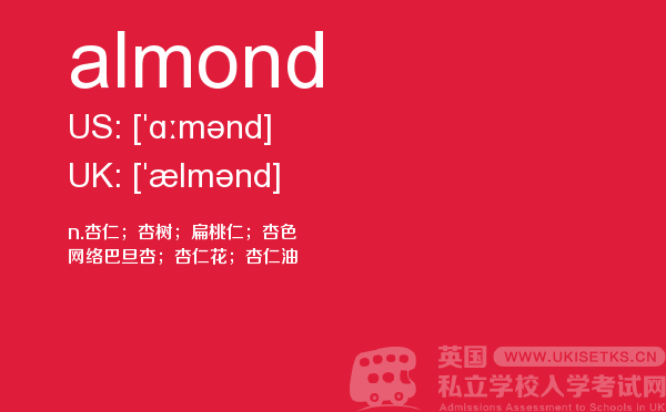 【almond】 - UKiset备考词汇