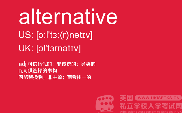 【alternative】 - UKiset备考词汇