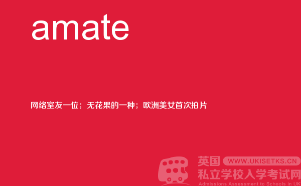 【amate】 - UKiset备考词汇
