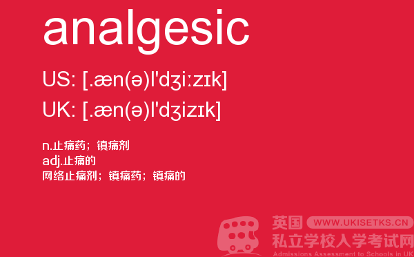 【analgesic】 - UKiset备考词汇