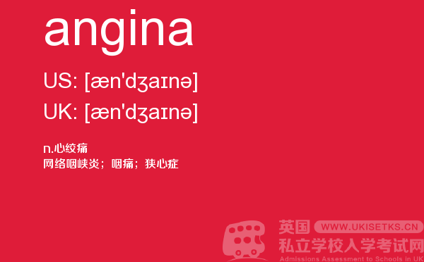 【angina】 - UKiset备考词汇