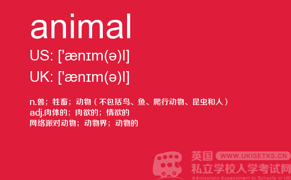 【animal】 - UKiset备考词汇