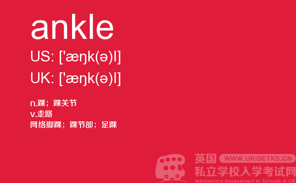 【ankle】 - UKiset备考词汇