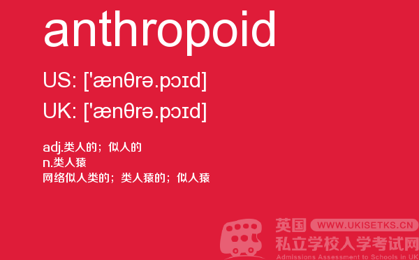 【anthropoid】 - UKiset备考词汇