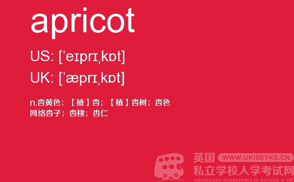 【apricot】 - UKiset备考词汇
