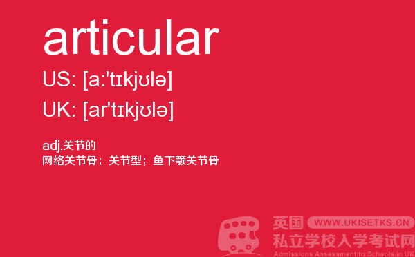 【articular】 - UKiset备考词汇