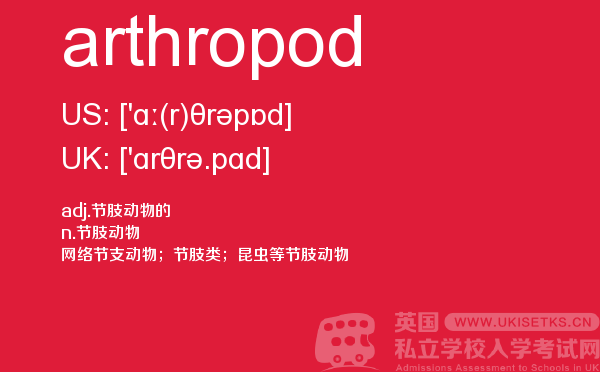 【arthropod】 - UKiset备考词汇