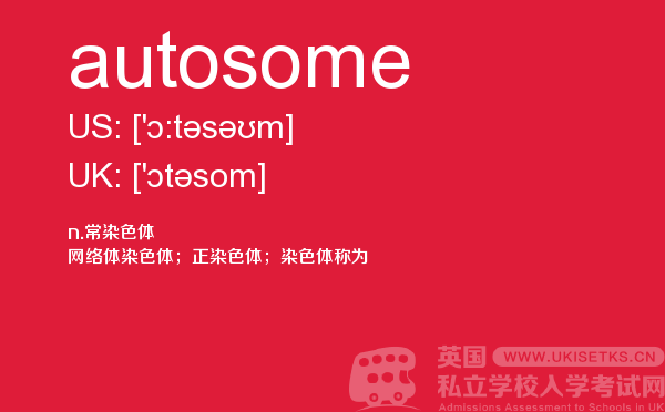 【autosome】 - UKiset备考词汇