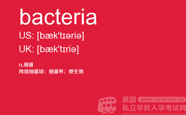 【bacteria】 - UKiset备考词汇