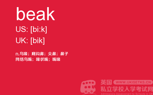 【beak】 - UKiset备考词汇