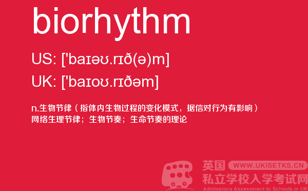 【biorhythm】 - UKiset备考词汇