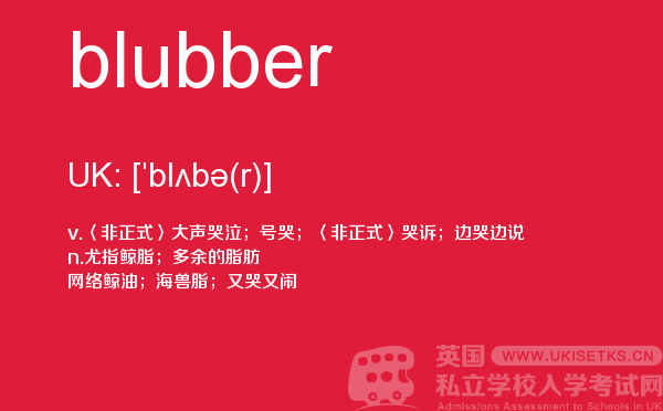 【blubber】 - UKiset备考词汇