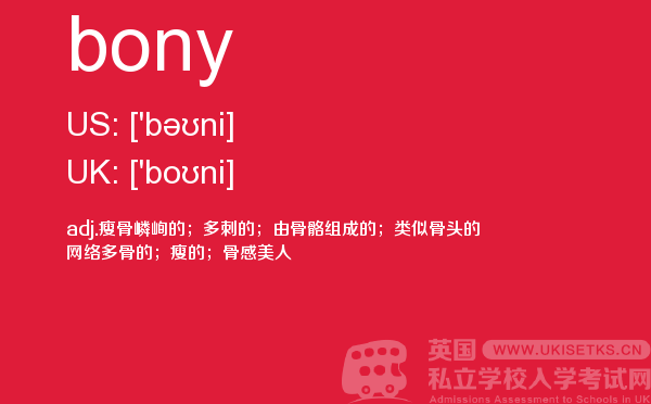 【bony】 - UKiset备考词汇