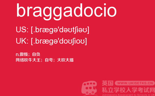 【braggadocio】 - UKiset备考词汇