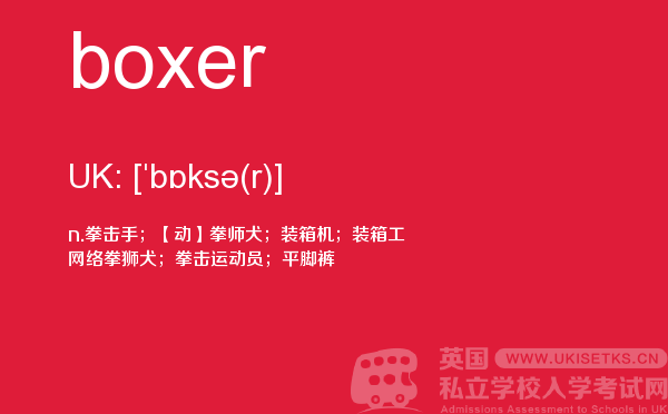 【boxer】 - UKiset备考词汇