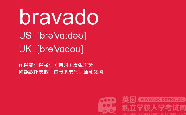 【bravado】 - UKiset备考词汇