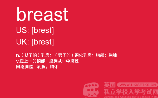 【breast】 - UKiset备考词汇