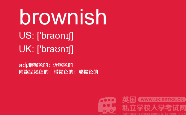 【brownish】 - UKiset备考词汇