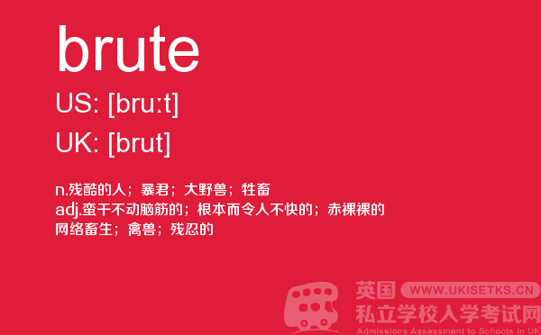【brute】 - UKiset备考词汇