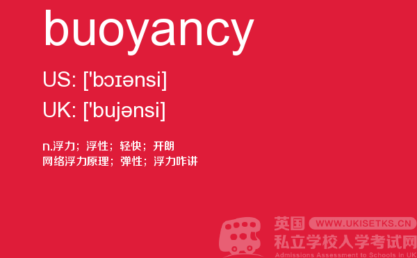 【buoyancy】 - UKiset备考词汇