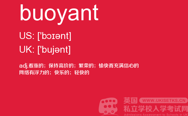 【buoyant】 - UKiset备考词汇