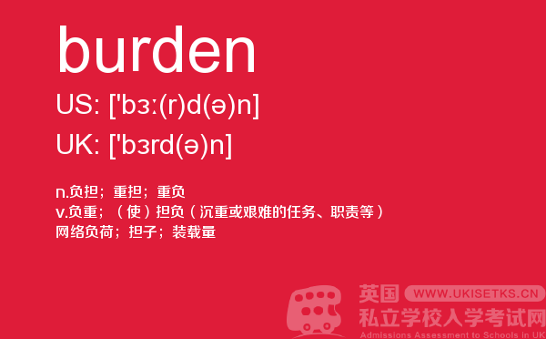 【burden】 - UKiset备考词汇