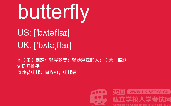 【butterfly】 - UKiset备考词汇
