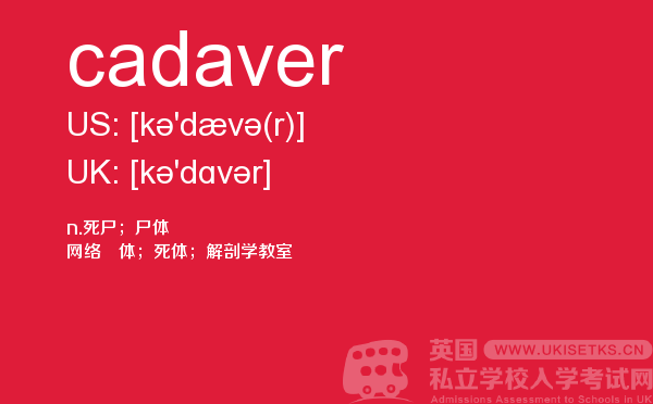 【cadaver】 - UKiset备考词汇