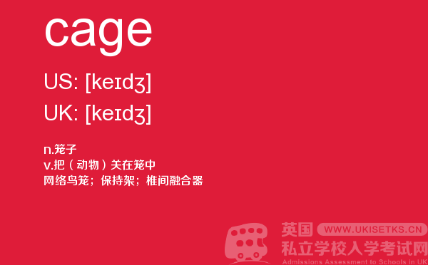 【cage】 - UKiset备考词汇