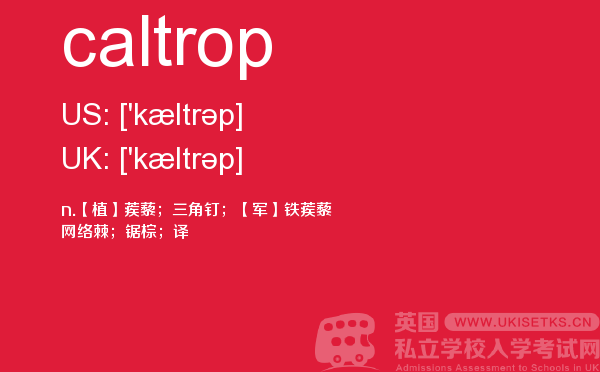 【caltrop】 - UKiset备考词汇