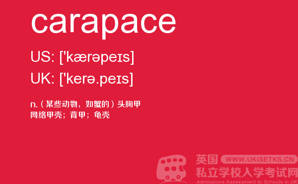 【carapace】 - UKiset备考词汇