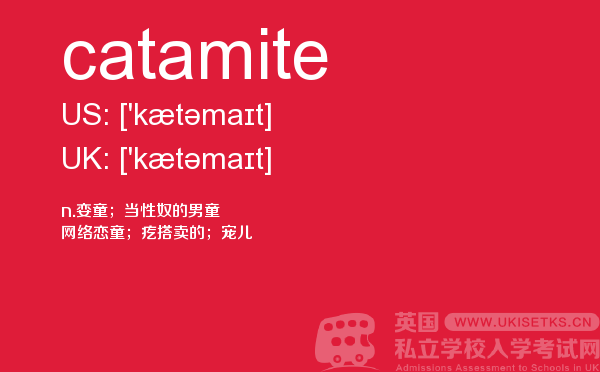 【catamite】 - UKiset备考词汇