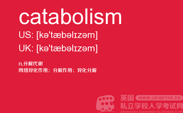 【catabolism】 - UKiset备考词汇