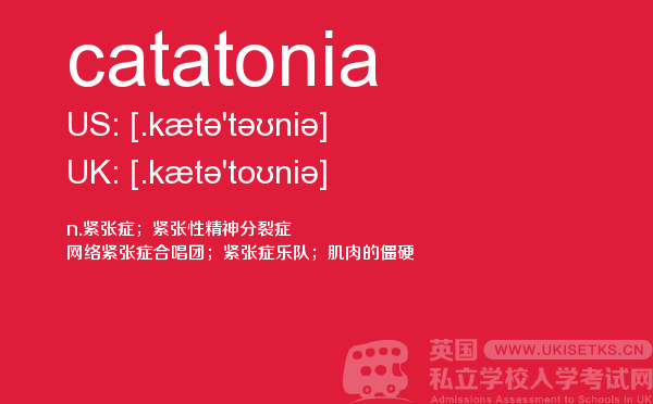 【catatonia】 - UKiset备考词汇
