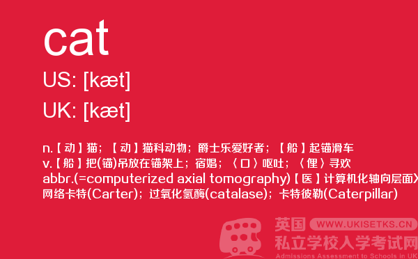 【cat】 - UKiset备考词汇