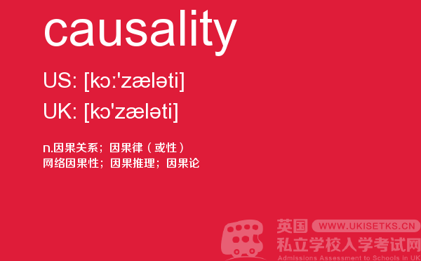 【causality】 - UKiset备考词汇
