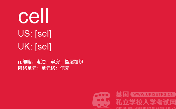 【cell】 - UKiset备考词汇