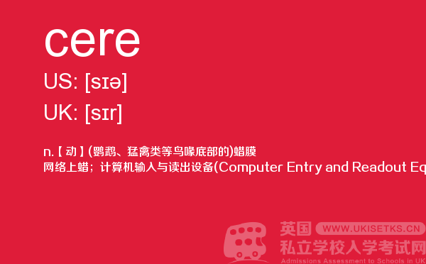 【cere】 - UKiset备考词汇