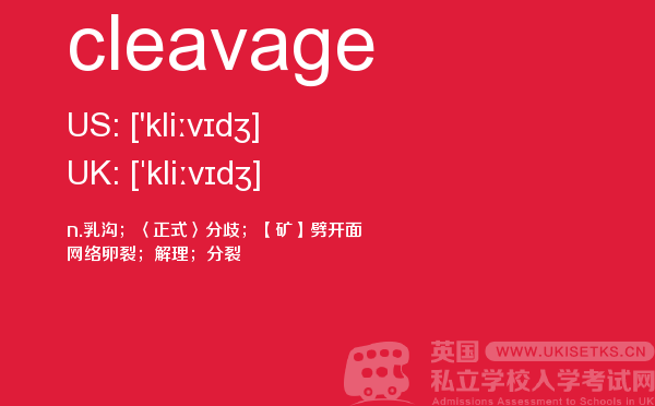 【cleavage】 - UKiset备考词汇