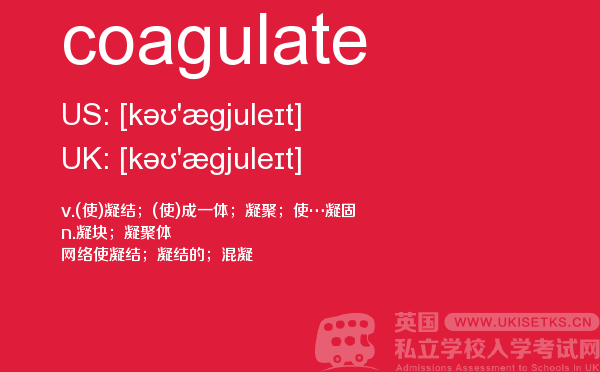 【coagulate】 - UKiset备考词汇