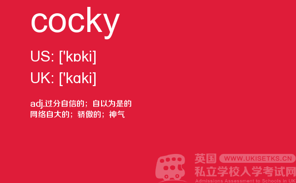【cocky】 - UKiset备考词汇