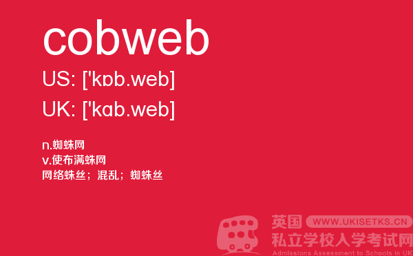 【cobweb】 - UKiset备考词汇