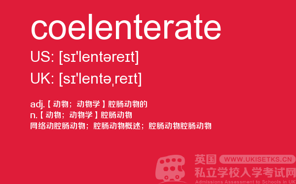 【coelenterate】 - UKiset备考词汇
