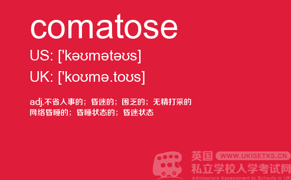 【comatose】 - UKiset备考词汇
