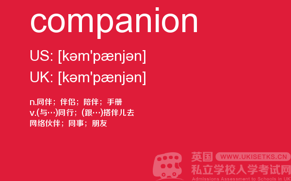 【companion】 - UKiset备考词汇