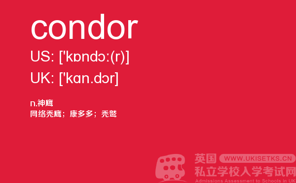 【condor】 - UKiset备考词汇